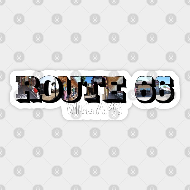 Route 66 Williams Big Letter Sticker by ButterflyInTheAttic